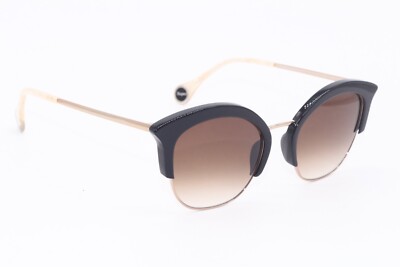 NEW WOOW OPTICAL SUPER LUCKY 2 COL0045 BLACK GOLD GRADIENT SUNGLASSES 49-19