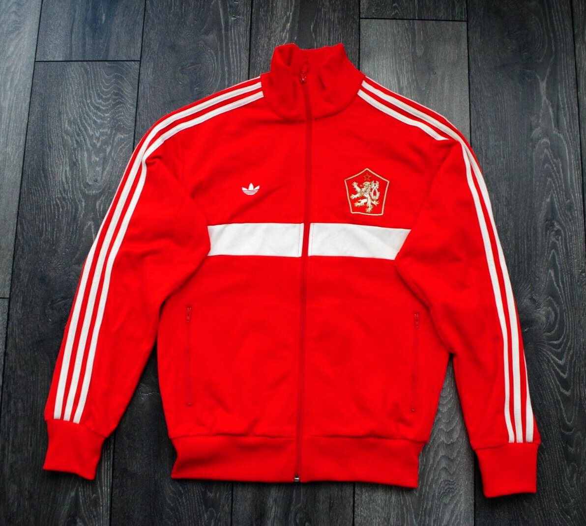 トップス adidas trackjacket made in France 70's 2005 ADIDAS CZECHOSLOVAKIA TRACK TOP JACKET ZIP PANENKA '76