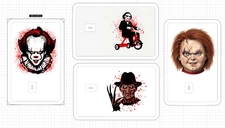 Horror Halloween Credit Debit Card Skins Pennywise Jigsaw Freddy Krueger Chucky