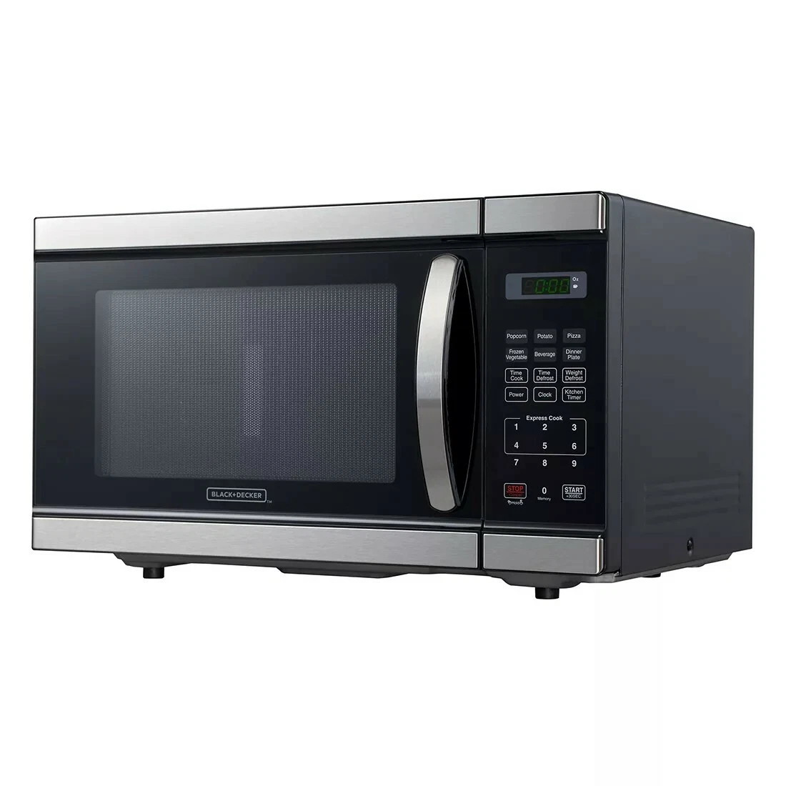 Black + Decker 900W Stainless Steel Microwave Oven