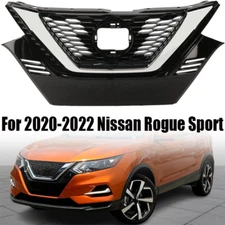 Fit 2020-2022 Nissan Rogue Sport Black Front Bumper Upper Grille 623106MR0A