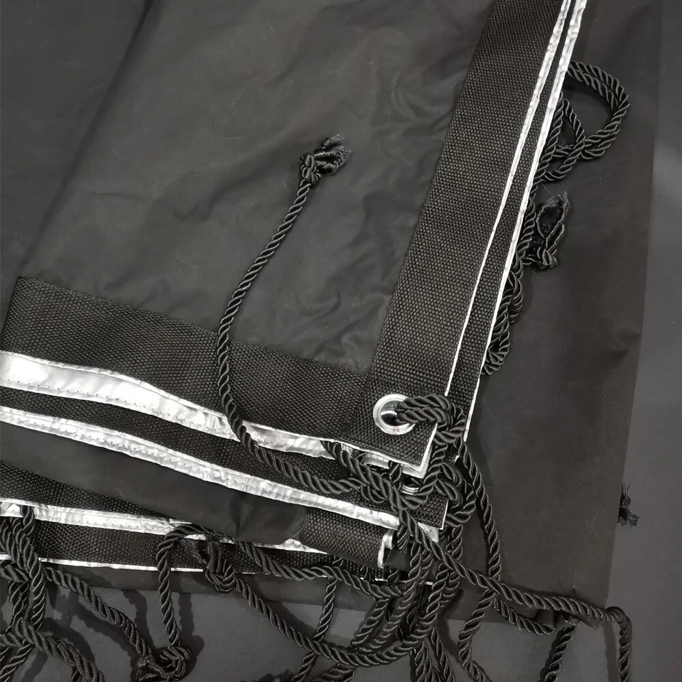 Paño negro/gris 6'x6' 1,8x1,8 m para marco de mariposa superior Foto 3 de 3