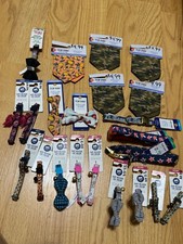 NEW Dog Cat Pet Collars, Bandanas, Bow Tie LOT of 22 Top Paw