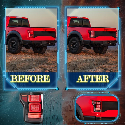 2Sets VLAND Headlights & LED Tail Lights For Ford F150 Pickup Truck 2015-2017 - Picture 9 of 12