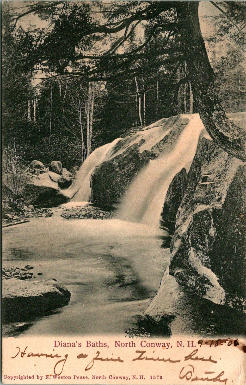 Diana's Baths North Conway NH Postcard used 1906 eBay
