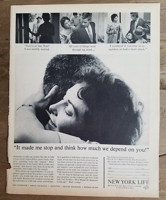 1962 New York Life Insurance agent Tom how much we depend on you ad