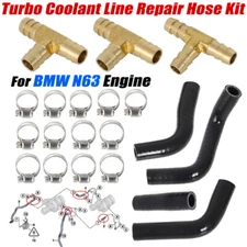 Turbo Coolant Line Repair Hose Kit For BMW N63 X5 X6 50iX 550i 650i 750i F10 F16