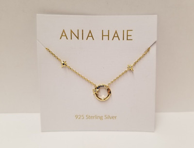 Ania Haie Star Chain Charm Connector 14k Gold Plated Sterling Silver Necklace