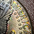 1964 50c Kennedy Half Dollar - Deep Rainbow Accent Toning - BU - SKU-H3364