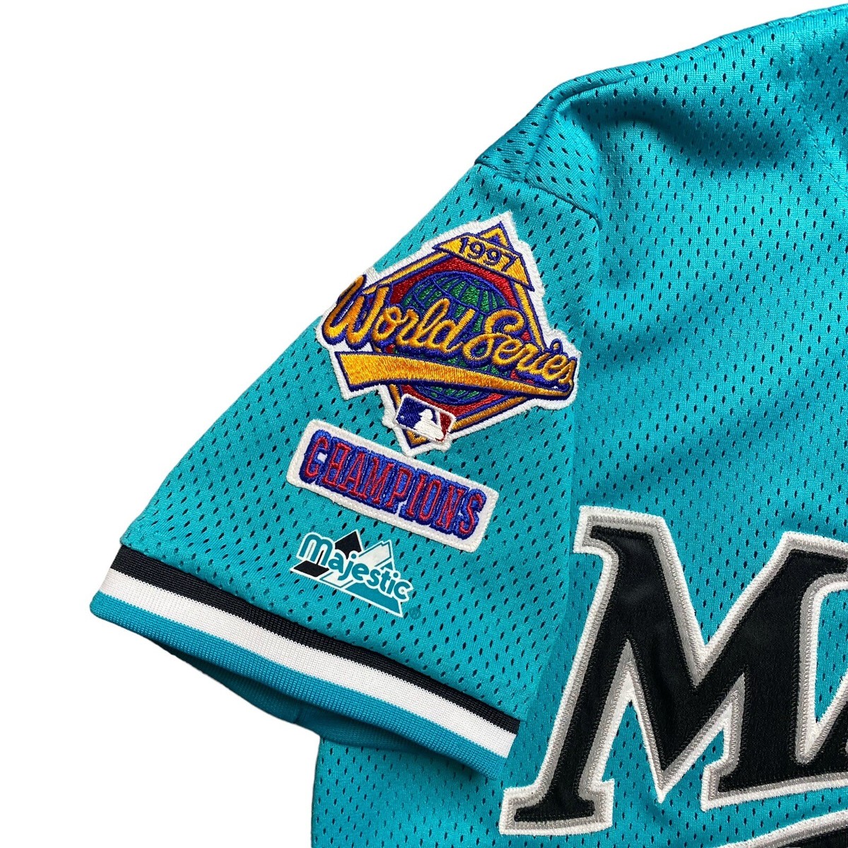 VINTAGE FLORIDA MARLINS 1997 MLB CHAMPIONS MAJESTIC RARE JERSEY