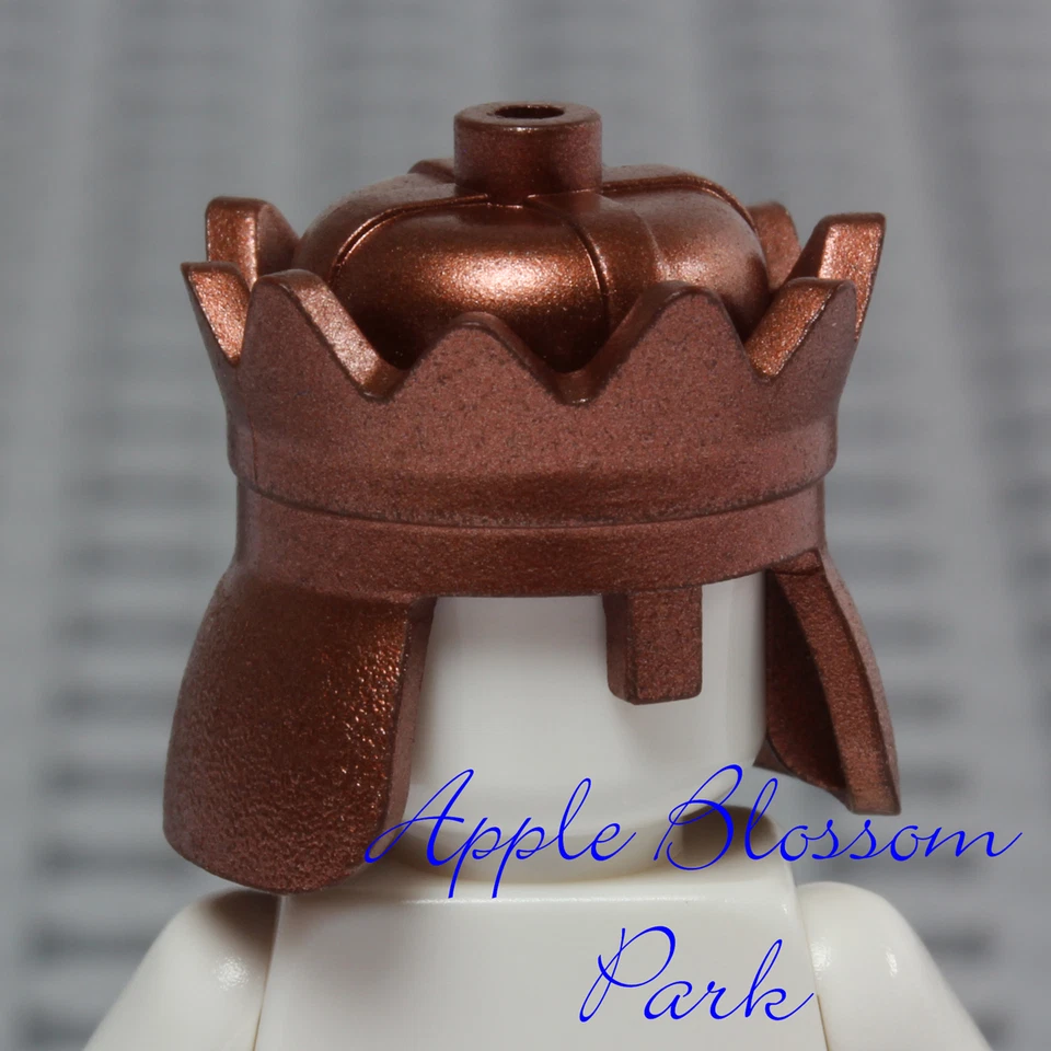 NUEVO Lego Minifigura CORONA DE COBRE METÁLICO - Bronce Troll King Castillo Head Gear 7097 Foto 4 de 4