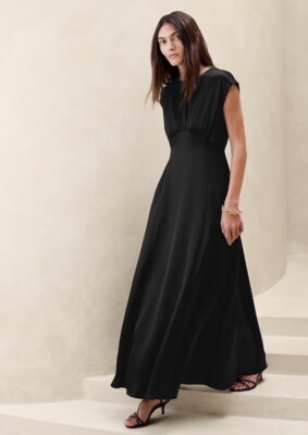 Banana Republic Astral Silk Maxi Black Dress Size 16 NWT rt ! #1 | eBay Banana Republic Astral Silk Maxi Black Dress Size 16 NWT rt ! #1 | eBay