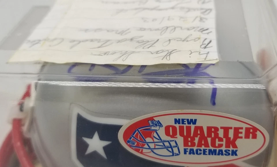 Мини-шлем Riddell с автографом New England Patriots TROY BROWN / DEION BRANCH SB 36 - Изображение 3 из 4