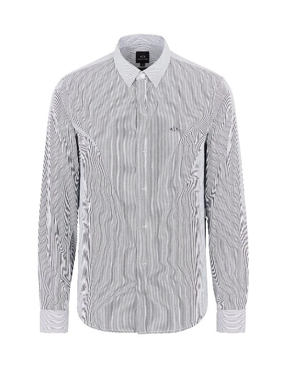 Armani Exchange Long Sleeve Striped Casual Button-Down Shirts for Men