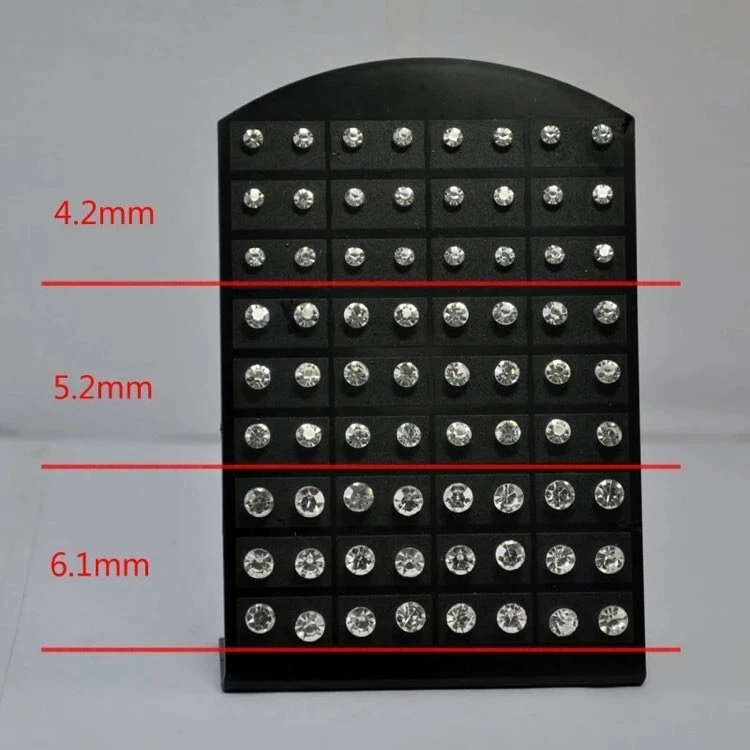 ORECCHINI DA UOMO DONNA CON BRILLANTINO ZIRCONI PUNTO LUCE in ACCIAIO INOX - Immagine 2 di 4