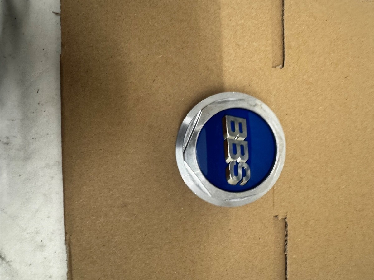 BBS RS RC Billet Aluminum Threaded Center Hub Cap Blue Logo | 56