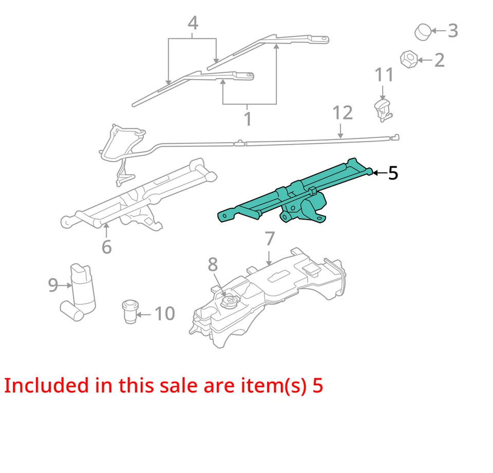 2011 Jeep Liberty Front Windshield Wiper Motor OEM 120K Miles - LKQ375520937 - Image 4 of 4