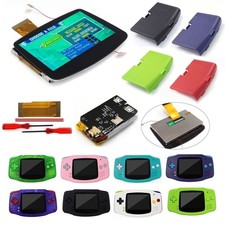V5 Laminated IPS Backlight LCD Kit Pre-cut Shell W/Rechargable Battery For GBA