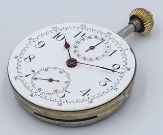 COMPLICATED SPLIT SECOND CHRONOGRAPH RATTRAPANTE POCKET WATCH MOVEMENT DIAL
