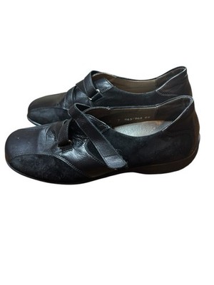 Solidus Luftpolster Germany Black Leather Suede Walking Comfort Shoes Black Sz 7