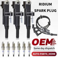 3X OEM Ignition Coils & Iridium Spark Plugs & Wire For Dodge Jeep Ram 3.7L UF640