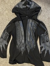 Large Black Unbranded Men s Hoodie With Goth Design
