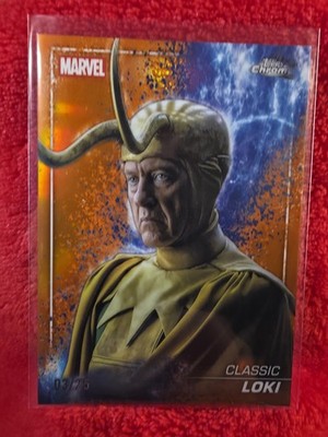 2025 Topps Chrome Marvel Studios Snap Variation Orange /25 CLASSIC LOKI #S-105