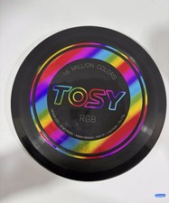 TOSY Flying Disc 16 Million RGB Multi-color Black Pro 175g Frisbee LED Rainbow 