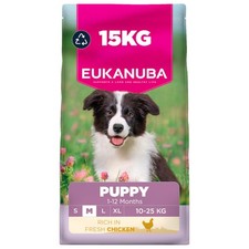 Eukanuba Fresh Chicken - Complete Dry Puppy Food - For Medium Breed Dogs 15KG 4.17 per kilo