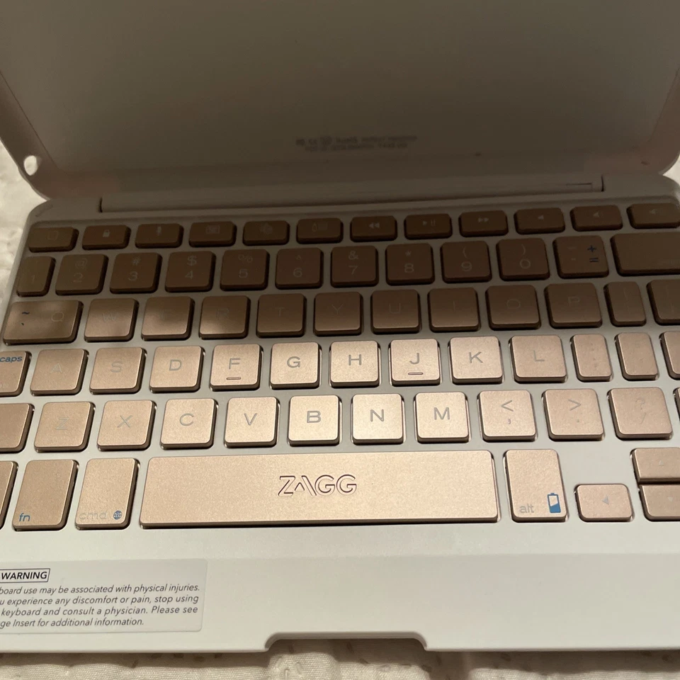Zagg Folio Hinged Keyboard Rose Gold iPad Mini / Retina Bluetooth Ultra Slim NIB - Image 3 of 4