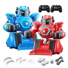 Robot Set 2.4GHz 2 Player Remote Control Battle Robots With LED Lig HHNR