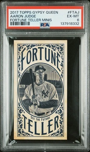 2017 Topps Gypsy Queen Aaron Judge Fortune Teller Mini's Rookie Card PSA 6