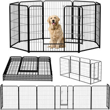 Dog Playpen 8 Panels 40" Height Foldable Heavy Duty Metal Dog Exercise Playpen P