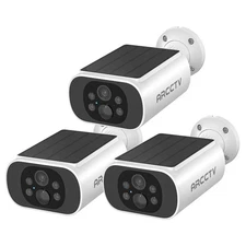 ARCCTV 4MP HD WiFi Solar Battery Powered Wireless Security Cameras Outdoor 3PACK