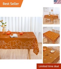 Autumn Harvest 60x84 Waterproof Polyester Tablecloth for Thanksgiving Dining