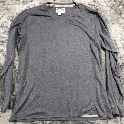 Dakota Grizzly Long Sleeve Shirt Mens XL Grey V-Neck Viscose Blend Textured