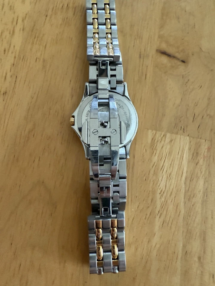 RAYMOND WEIL 28m LADY TANGO TWO-TONE WATCH 5390 MOP DIAMOND DIAL & BEZEL - Image 4 of 4