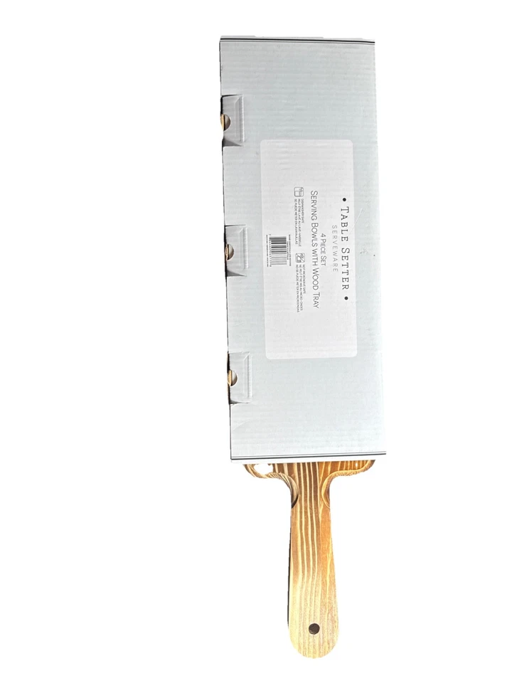 Table Setter Serving Bowls With Wood Tray - Image 2 of 2