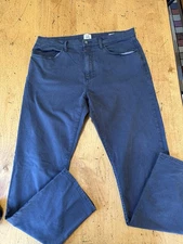 Flint and Tinder Pants Mens 36x34 Straight Fit Gray 5 Pocket Chino Twill Casual