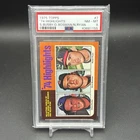 1975 TOPPS #7 NOLAN RYAN HIGHLIGHTS PSA 8 NM-MT SET BREAK