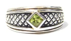 Vintage Sterling Silver Peridot Band Ring Size 8.5   6.8Grms