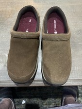 Merrell Dark Earth Performance Footwear Women's Size 7 Color Brown Suede Slip-On