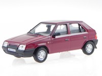 Skoda Favorit 136L 1987 Apollo Rot Modellauto 143ABS-708BJ Abrex 1:43