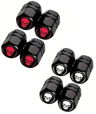4 Punisher Skull Totenkopf Alu Reifen Ventilkappen Ventildeckel PKW Motorrad SUV