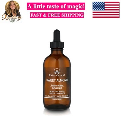 Sweet Almond Oil, USDA Certified Organic, 100% Pure, Cold Pressed, Nourish & ...