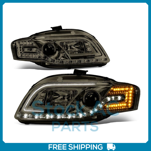 Dotcomracing Black LED Halo Projector Headlights For 1999-2001 Audi A4/S4 – Pair
