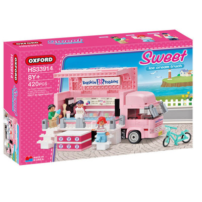 Baskin Robbins Ice Cream Truck HS33914 420pcs Plastic Building Toy Oxford Korea