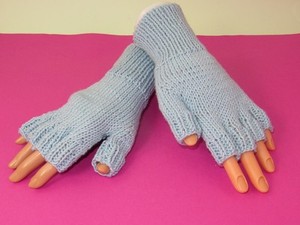Printed Knitting Instructions Simple Short Finger Gloves Knitting Pattern Ebay