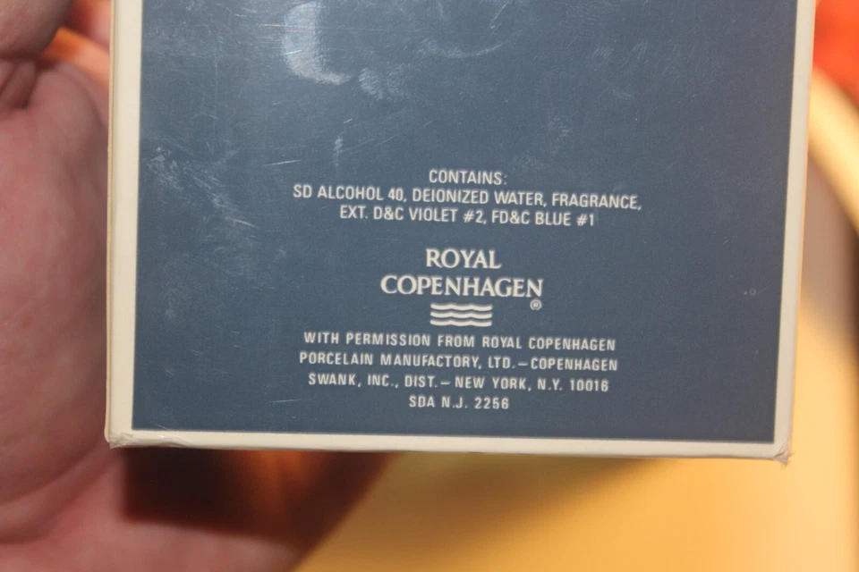 De colección PRE-Barcode Royal Copenhagen por SWANK 8 oz 240 ml Salpicaduras para después del afeitado COMPLETO + CAJA Foto 2 de 4