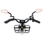 2pc Bike Biking Mirror Handlebar Mount, Rotatable Bicycle Rear View Glass Mirror